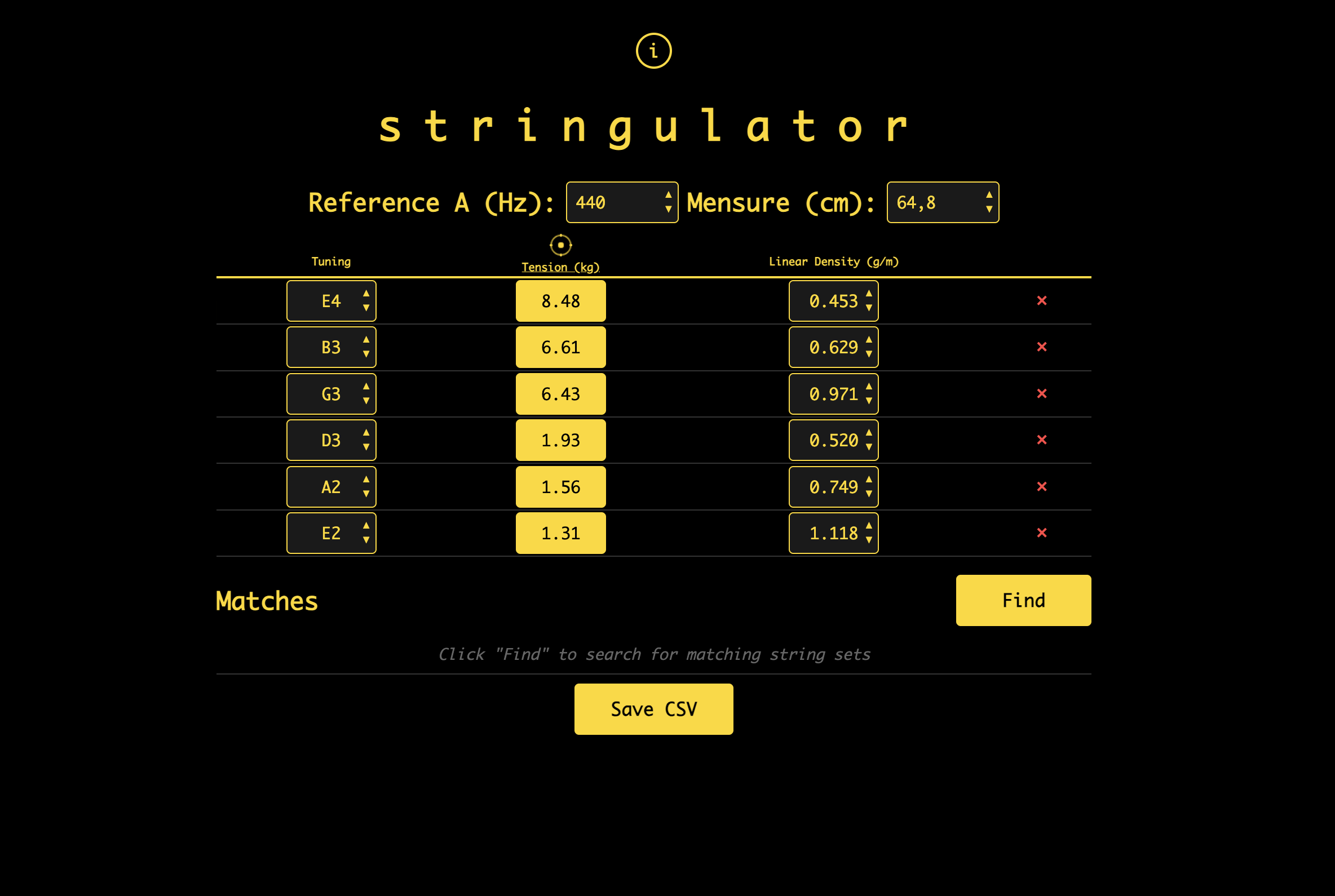 Stringulator interface
